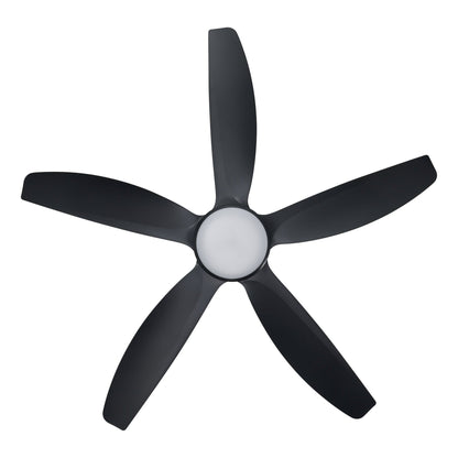 Miami 52"/1320mm 5 Blade Black with LED DC Motor ABS Ceiling Fan