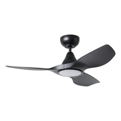 Surf 40"/1220mm 3 Blade Black with LED Light DC Motor ABS Ceiling Fan