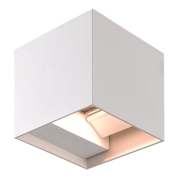 ST259 White Tri-Colour Square Exterior Up and Down Wall Light