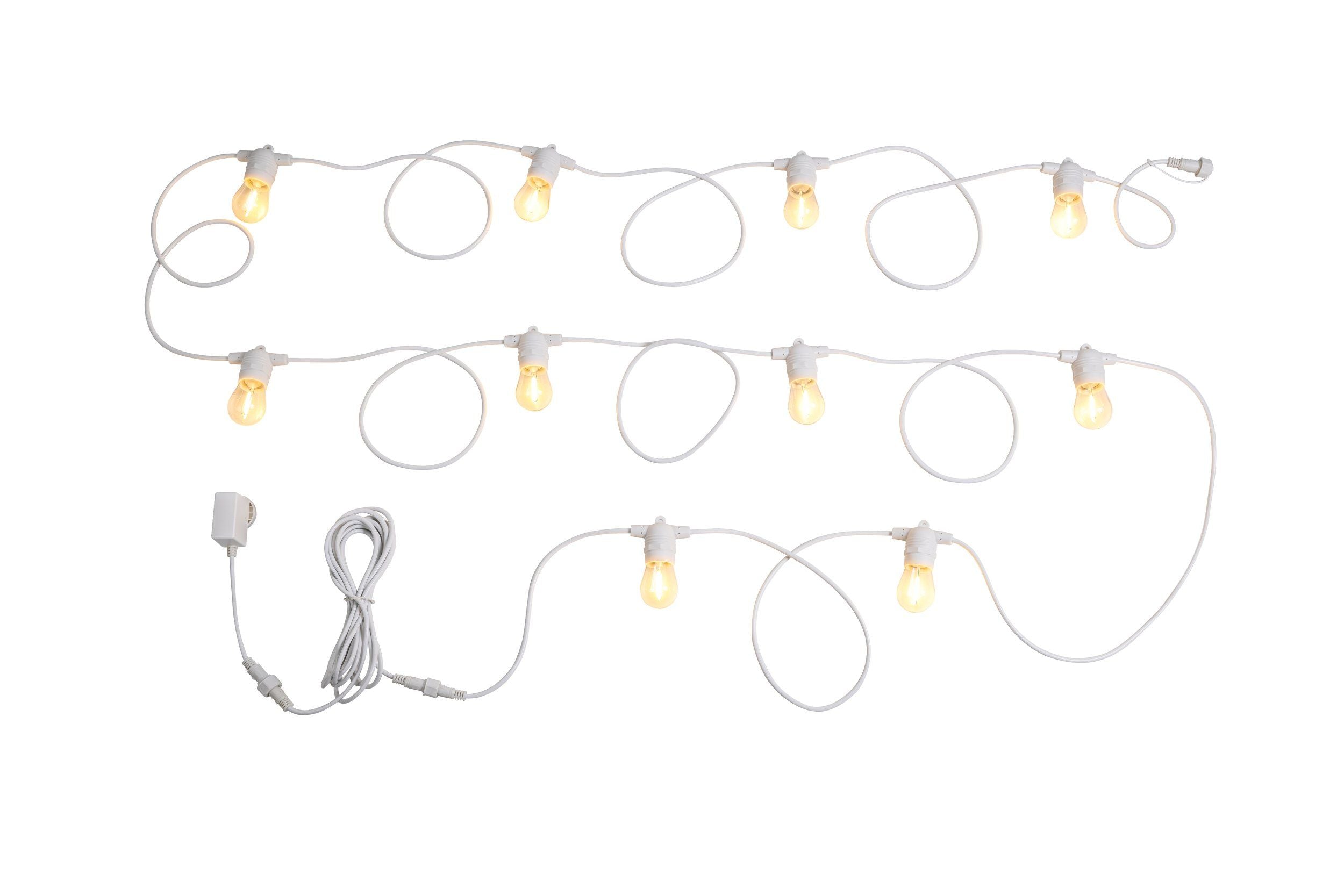 Festoon White with 10-Light Warm White Kit