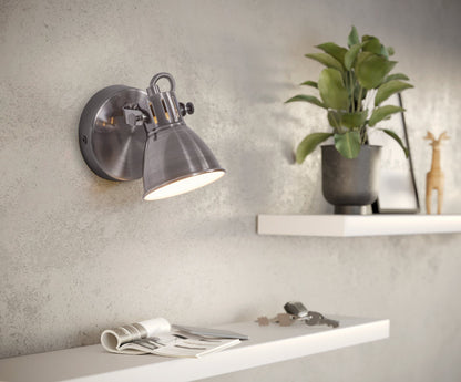 Seras Antique Bronze 1 Light Modern Industrial GU10 Spotlight