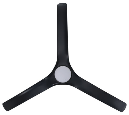 Tahiti 72"/1830mm 3 Blade Black with LED Light DC Motor ABS Ceiling Fan