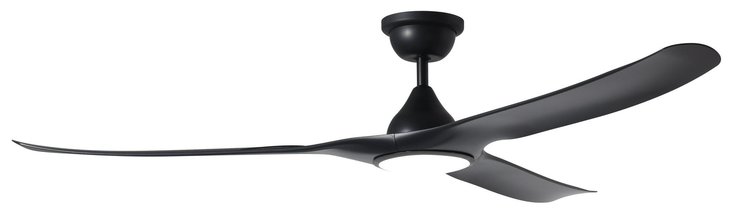 Tahiti 72"/1830mm 3 Blade Black with LED Light DC Motor ABS Ceiling Fan