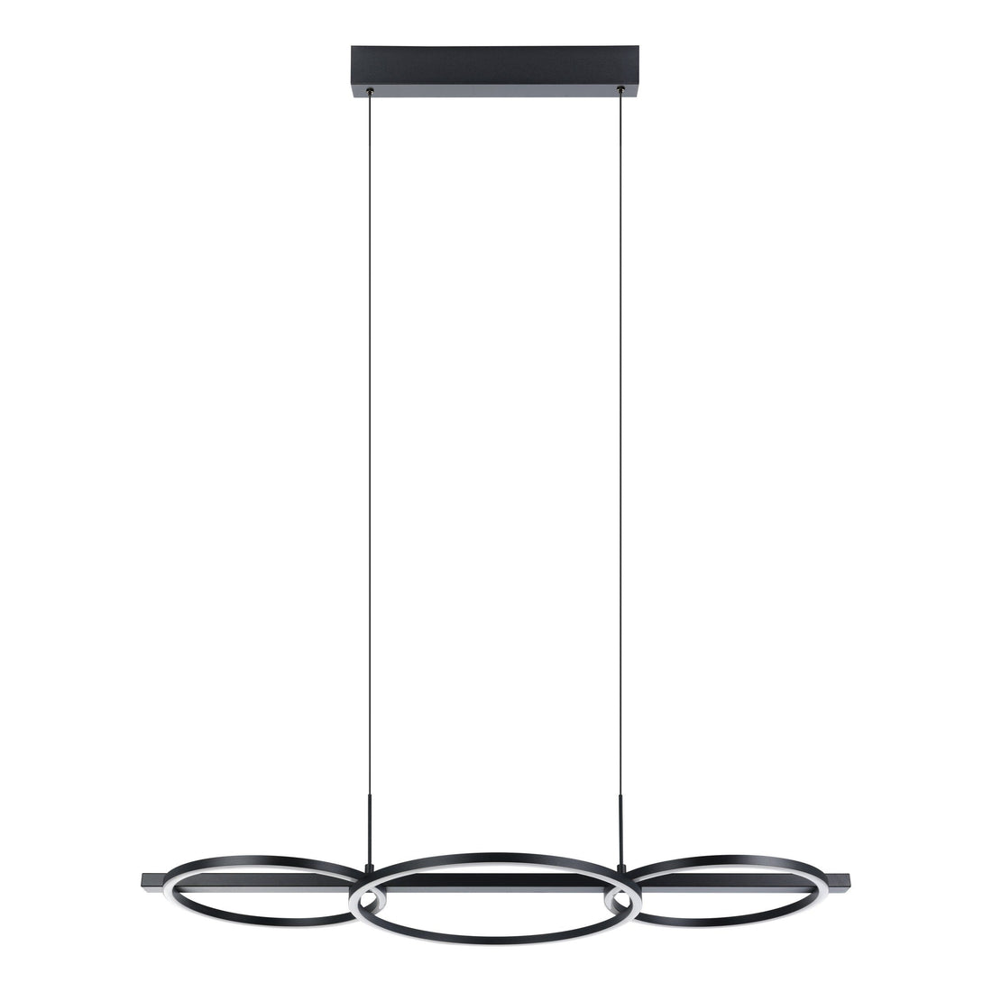 Lanacera Modern LED 3000k 3-Ring Black Pendant