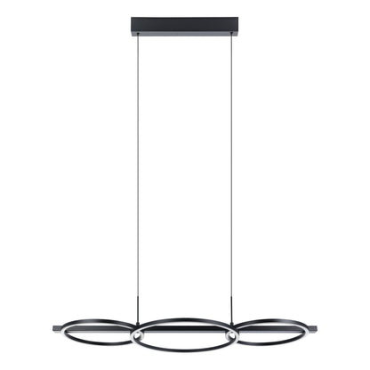 Lanacera Modern LED 3000k 3-Ring Black Pendant