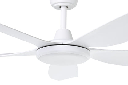 Miami 48"/1220mm 5 Blade White with LED DC Motor ABS Ceiling Fan
