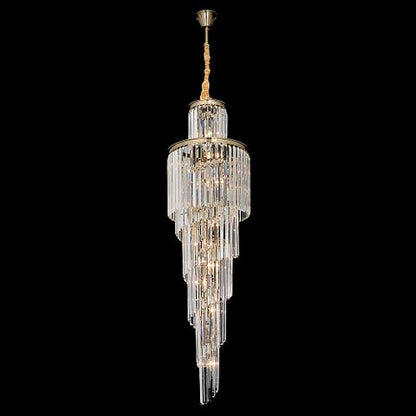 Chanel Small Gold with Clear Crystal Long Cascade Chandelier