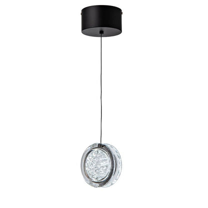 Yoyo 1 Light Gun Metal Modern LED Tri-Colour Crystal-Look Acrylic Pendant