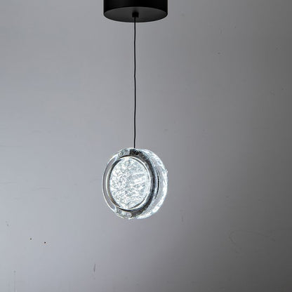 Yoyo 1 Light Gun Metal Modern LED Tri-Colour Crystal-Look Acrylic Pendant