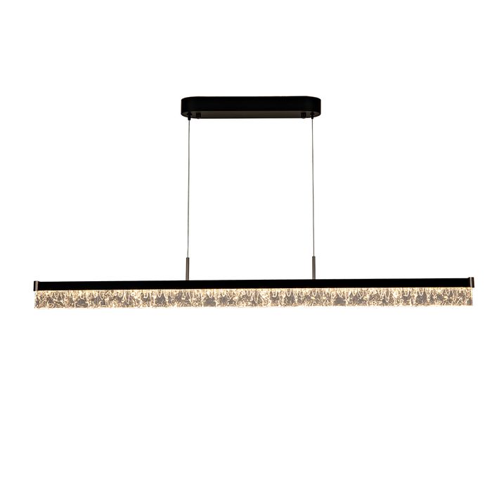 Brystol 1.2m Black and Crystal Modern Tri-Colour LED Pendant
