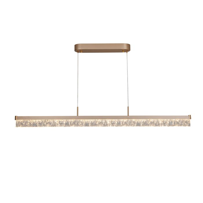 Brystol 2m Gold and Crystal Modern Tri-Colour LED Pendant