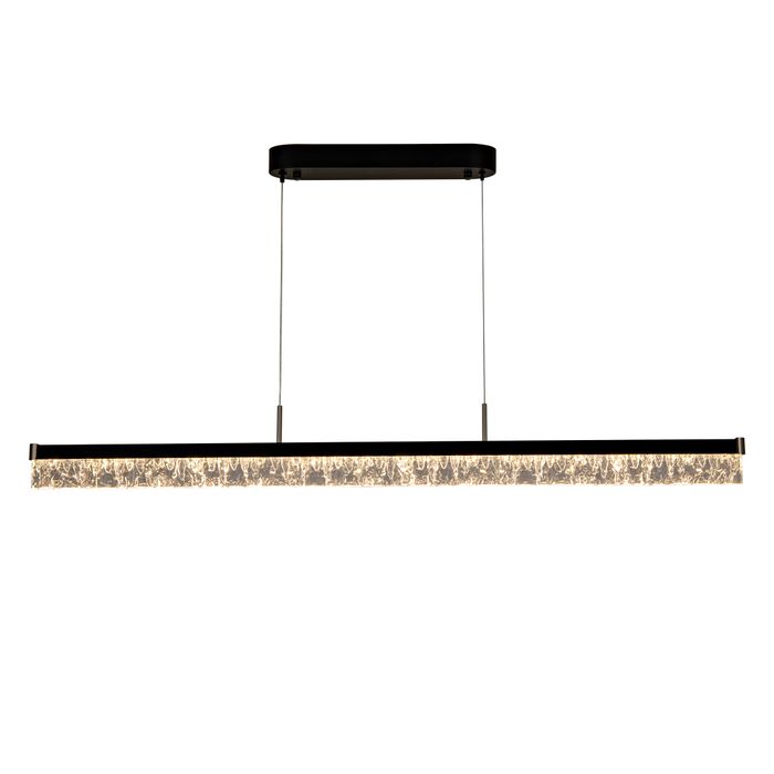 Brystol 2m Black and Crystal Modern Tri-Colour LED Pendant