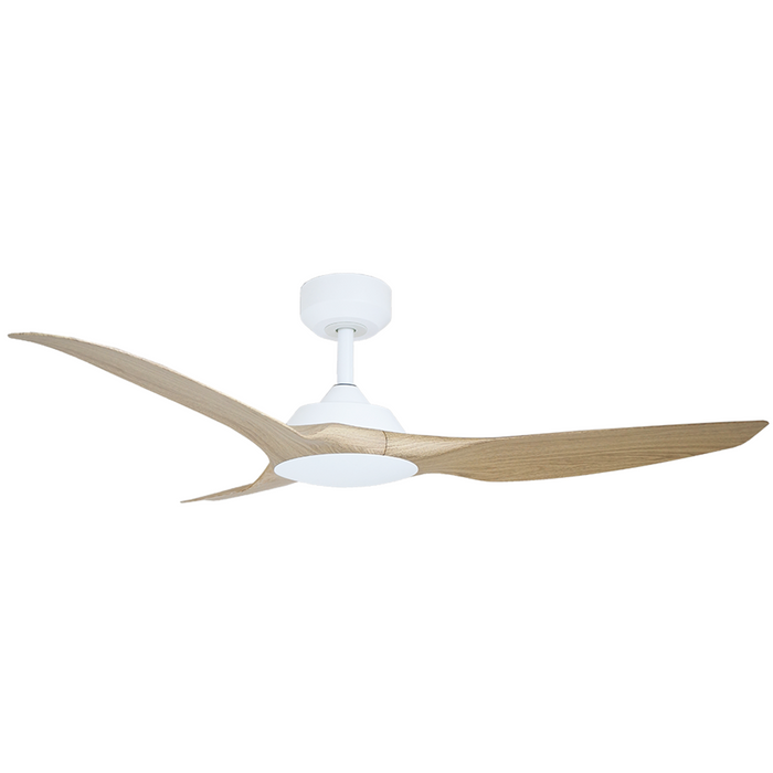 Raven RWS 52&quot;/1160mm 3 Blade White with Oak DC Motor Ceiling Fan