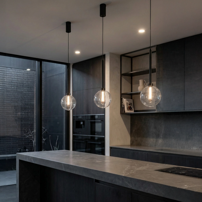 Meteor Black 1 Light LED Modern Pendant