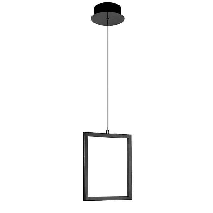 Dahli 1 Light Black 3000k Square Contemporary Pendant