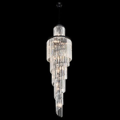 Chanel Small Black with Clear Crystal Long Cascade Chandelier