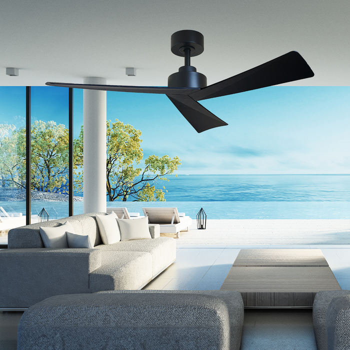 Bronte 52"/1320mm 3 Blade Black DC Motor Ceiling Fan