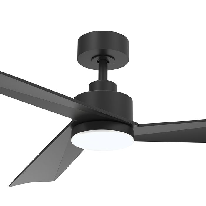 Bronte 52"/1320mm 3 Blade Black with LED Light DC Motor Ceiling Fan