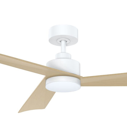 Bronte 52&quot;/1320mm 3 Blade White and Oak with LED Light DC Motor Ceiling Fan