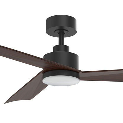 Bronte 52&quot;/1320mm 3 Blade Black and Walnut with LED Light DC Motor Ceiling Fan