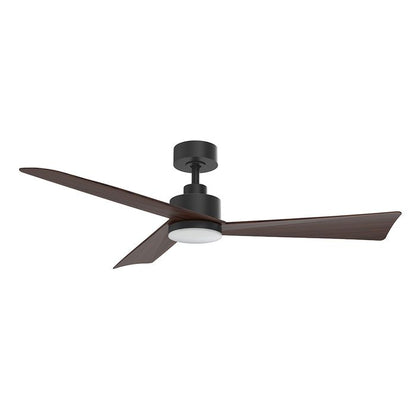 Bronte 52&quot;/1320mm 3 Blade Black and Walnut with LED Light DC Motor Ceiling Fan