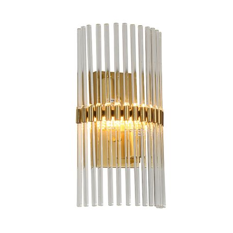 Chloe Gold and Clear Glass Modern Wall Light