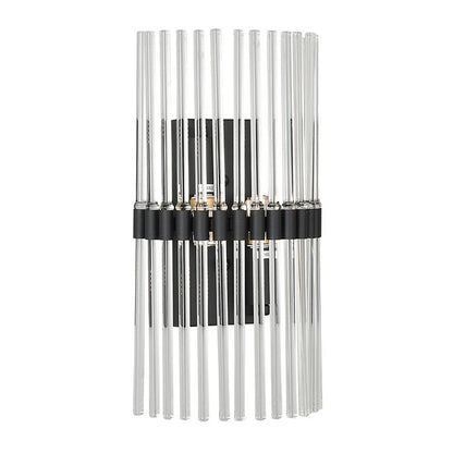 Chloe Black and Clear Glass Modern Wall Light
