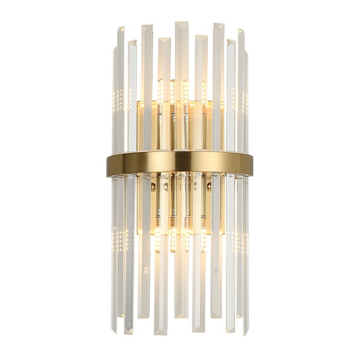 Oxford Gold and Clear Glass Modern Wall Light
