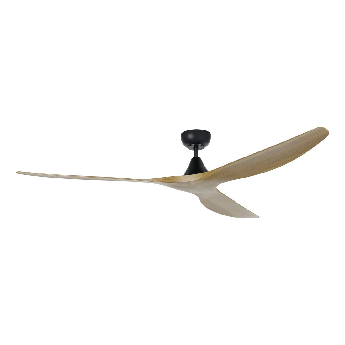 Surf 72"/1829mm 3 Blade Black with Teak DC Motor ABS Ceiling Fan