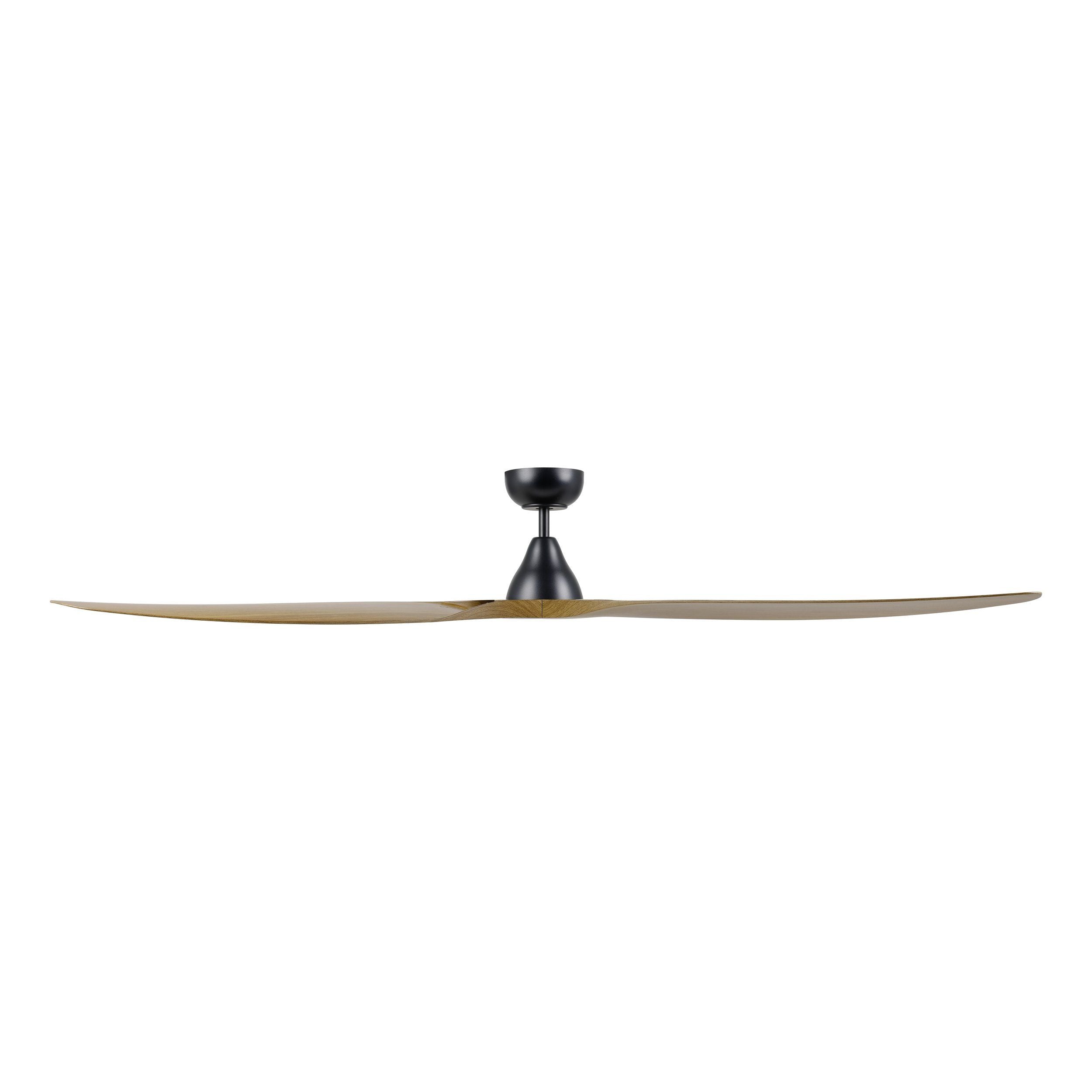 Surf 72"/1829mm 3 Blade Black with Teak DC Motor ABS Ceiling Fan