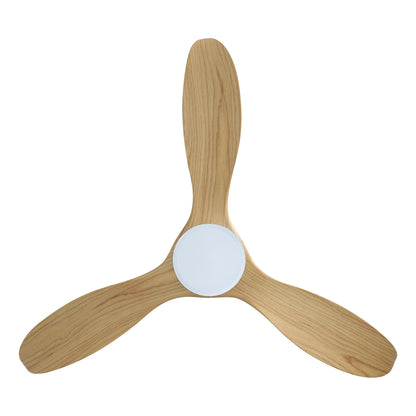 Noosa 52&quot;/132cm Blackbutt and White DC Motor Ceiling Fan