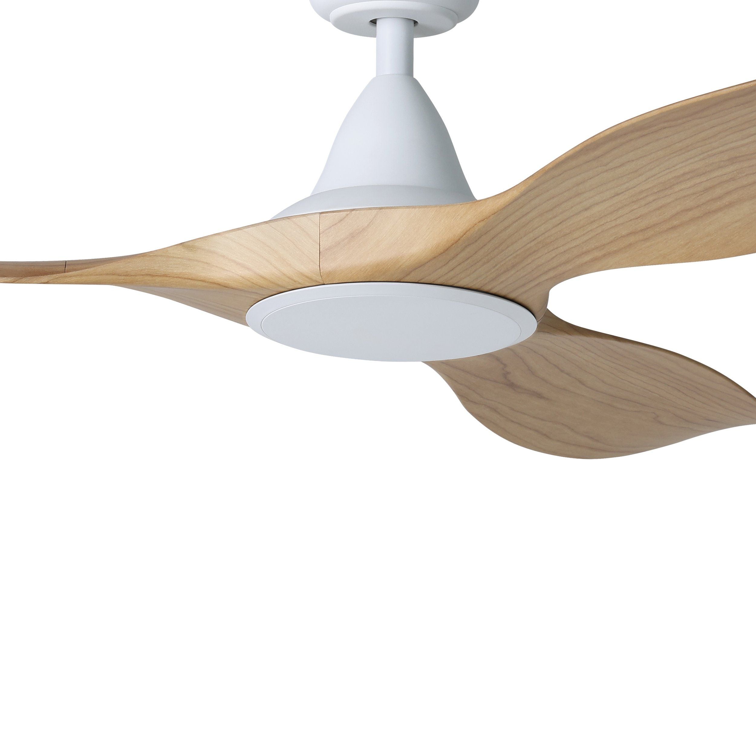 Noosa 52&quot;/132cm Blackbutt and White DC Motor Ceiling Fan