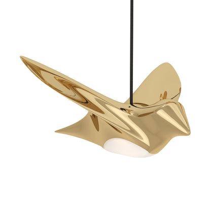 Paratebueno 17 Light Linear Brass Bird Contemporary Feature Pendant
