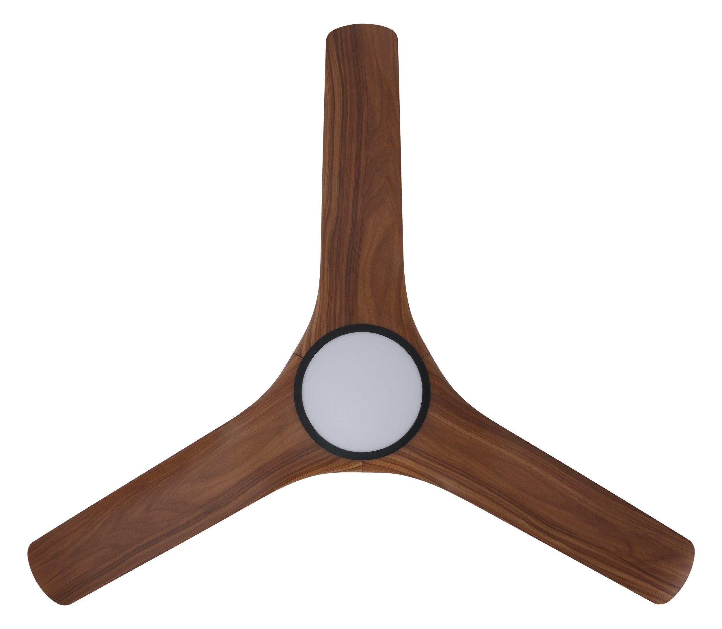Tahiti 52"/1320mm 3 Blade Black and Teak with LED Light DC Motor ABS Ceiling Fan