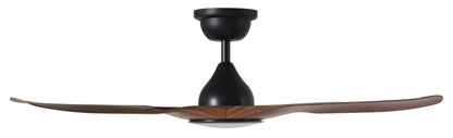 Tahiti 52"/1320mm 3 Blade Black and Teak with LED Light DC Motor ABS Ceiling Fan