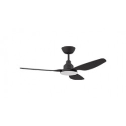 Glacier 48"/1200mm 3 Blade Black with LED DC Motor Glass Fibre Composite Ceiling Fan