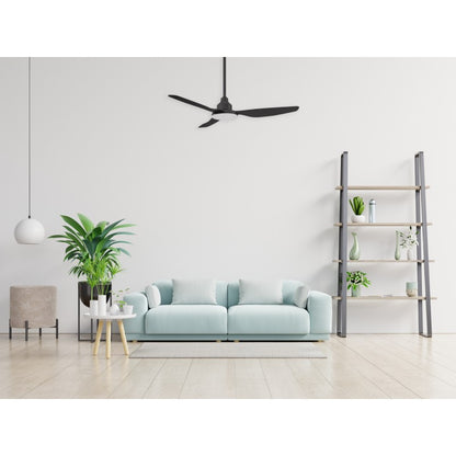 Glacier 52&quot;/1300mm 3 Blade Black with LED Light DC Motor Glass Fibre Composite Ceiling Fan