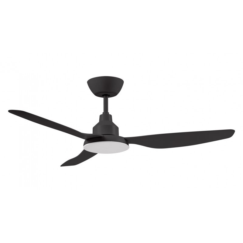 Glacier 56&quot;/1400mm 3 Blade Black with LED Light DC Motor Glass Fibre Composite Ceiling Fan
