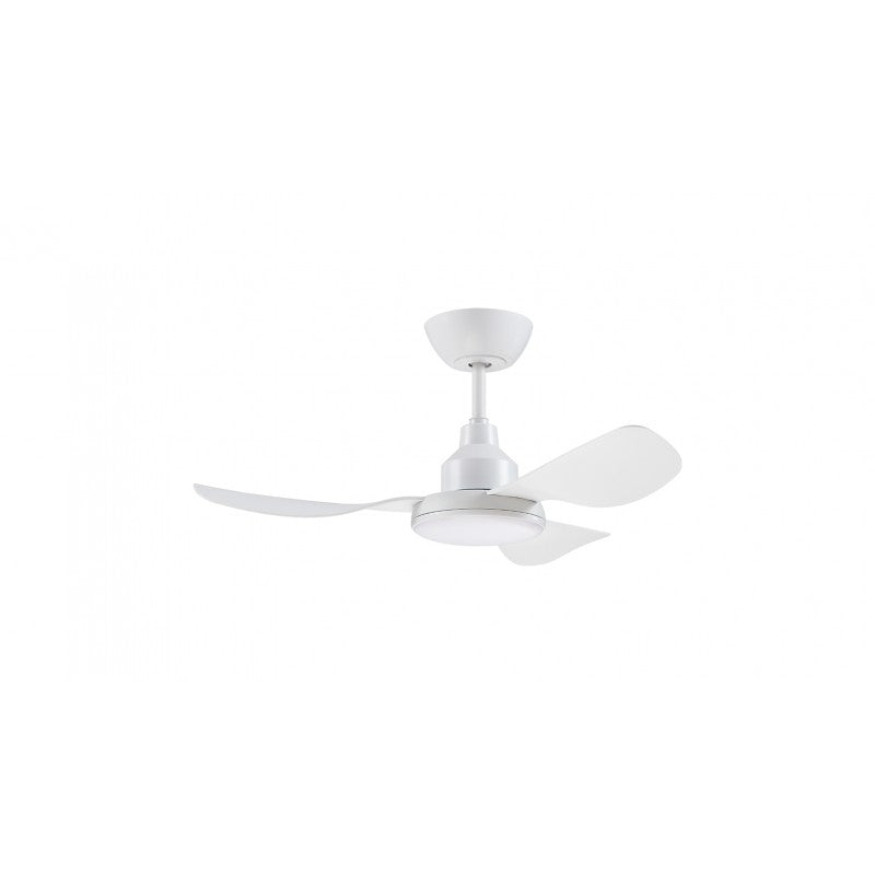 Glacier 36&quot;/900mm 3 Blade White with LED Light DC Motor Glass Fibre Composite Ceiling Fan