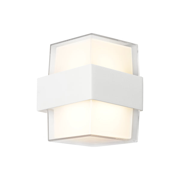 Haast Exterior 2 Light LED Tri-Colour White Wall Light