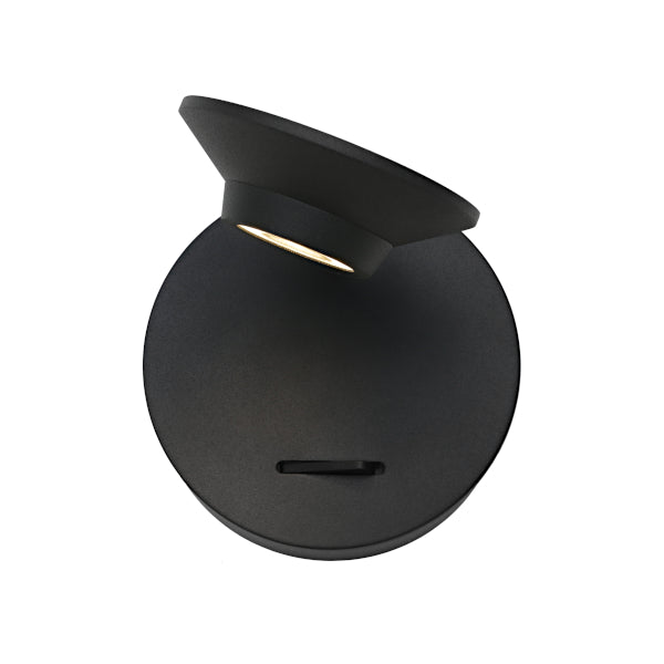 Jorn Black 4.5w 3000k LED Adjustable Modern Wall Light