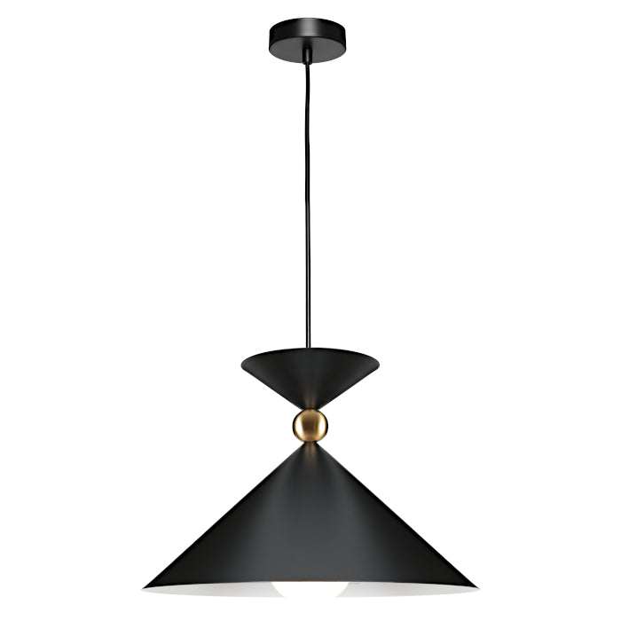 Krissy Large Black with Gold Industrial Modern Pendant