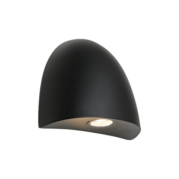 Mora Exterior 1 Light LED Tri-Colour Black Wall Light