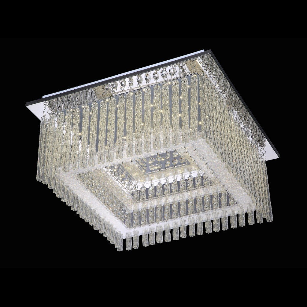 Vienna Medium Square Tiered Classic Tri-Colour Ceiling Light