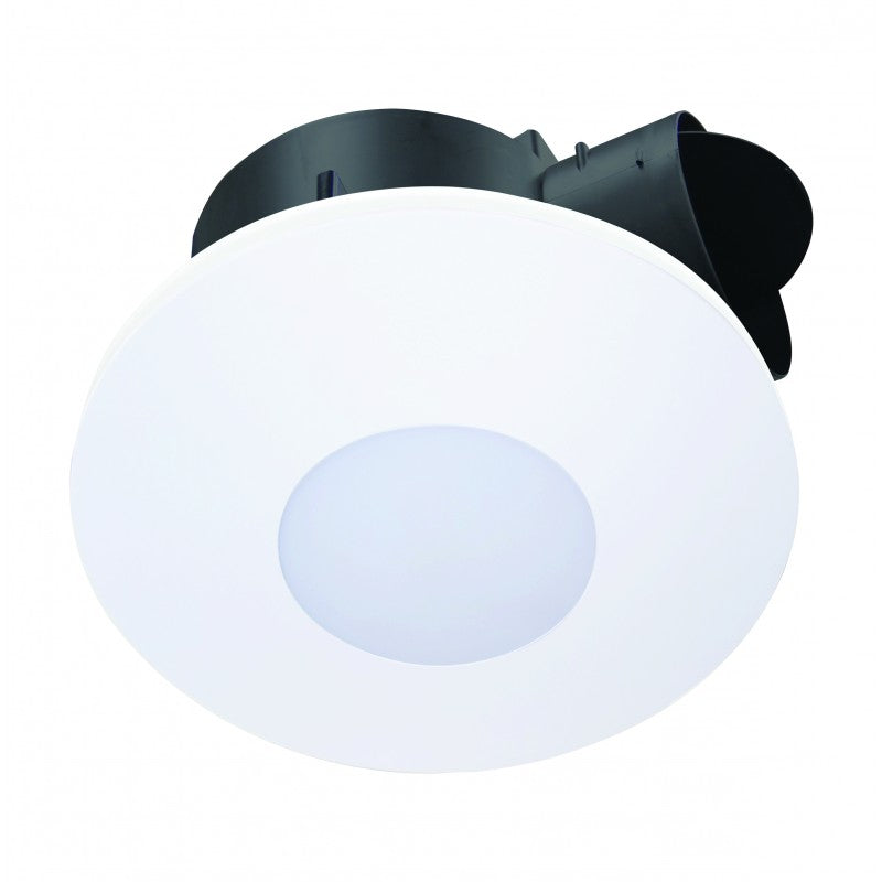 Airbus 250 DC White with LED Light Round Exhaust Fan with 24/7 Mode