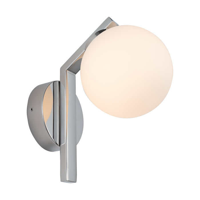 Rayna Chrome IP44 1 Light Contemporary Wall Light