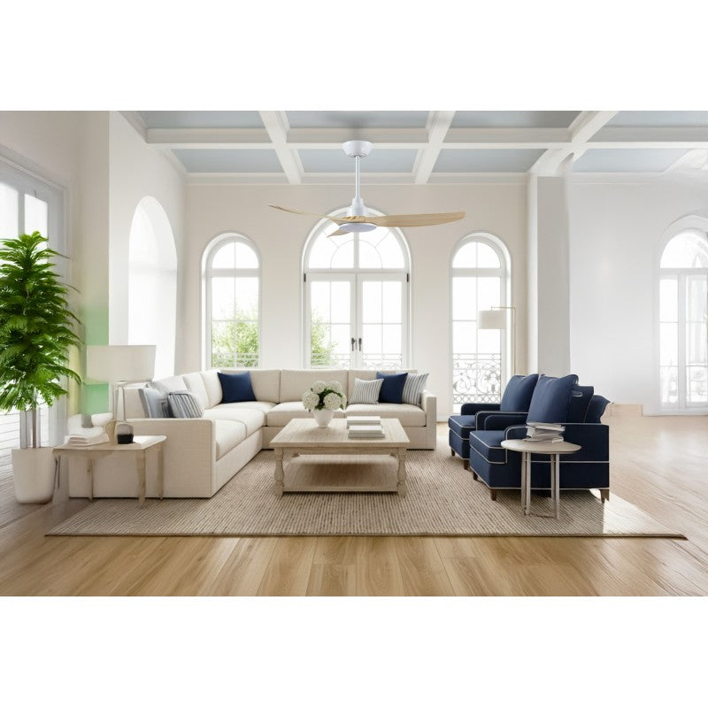 Skyfan 52"/1300mm 3 Blade Light Oak with LED Light DC Motor Glass Fibre Composite Ceiling Fan