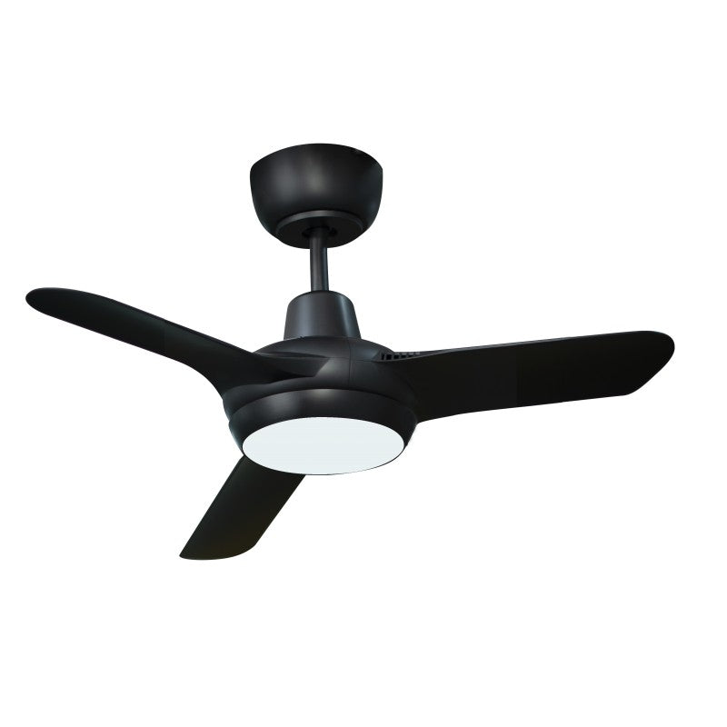 Spyda DC 36"/900mm 3 Blade Black with LED Light DC Motor Polycarbonate Composite Ceiling Fan