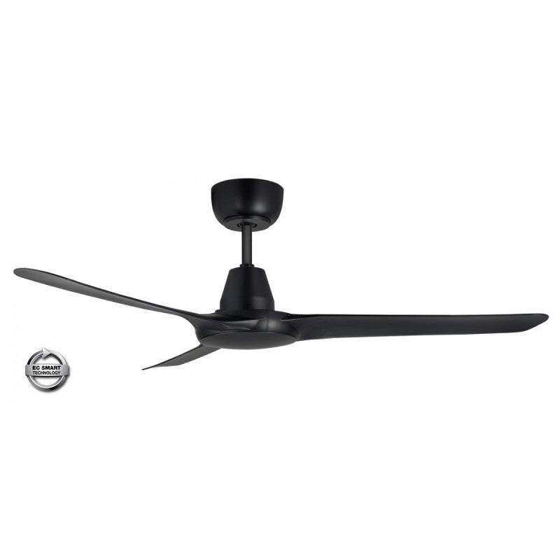 Spyda EC 50"/1250mm 3 Blade Black EC Motor with WIFI App Control Ceiling Fan