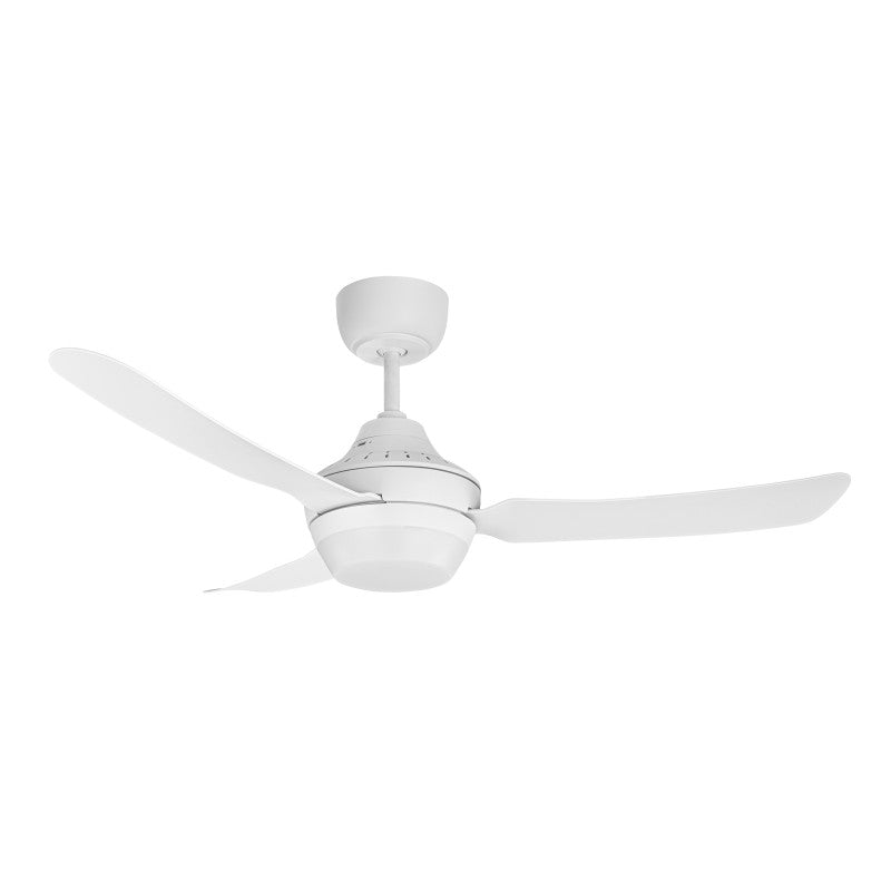 Stanza DC 48"/1200mm 3 Blade White with 2xB22 Lampholders DC Motor Glass Fibre Composite Ceiling Fan